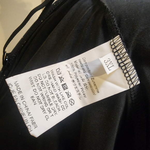 NWOT Black and Silver Bodysuit Size 3X - Picture 5 of 5